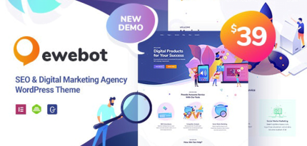 Ewebot WordPress theme 3.1.5 - SEO Marketing Digital Agency Theme - GPLPlus
