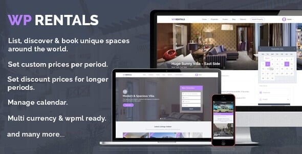 WP Rentals WordPress Theme 3.13.1 - Booking Accommodation - GPLPlus